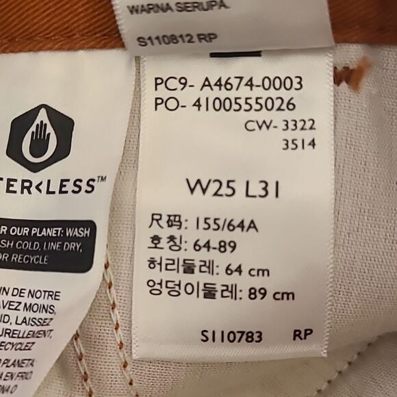 Levi's Baggy Trouser Baked Clay Pants Size 25 x 31 - Picture 14 of 15